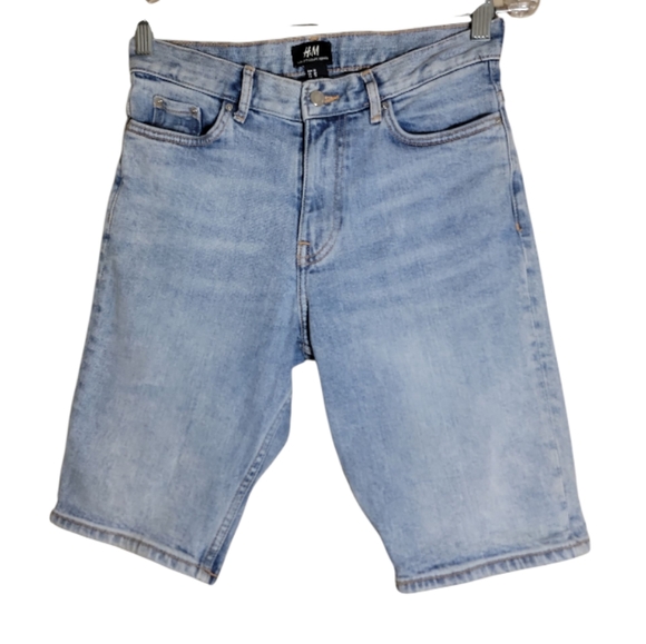 H&M Pants - H&M slim fit blue bermuda jeans shorts size 28